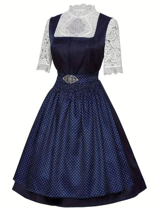 Spitzenzauber | Damen-Dirndlkleid – Knielange Festtracht mit Spitzendetails