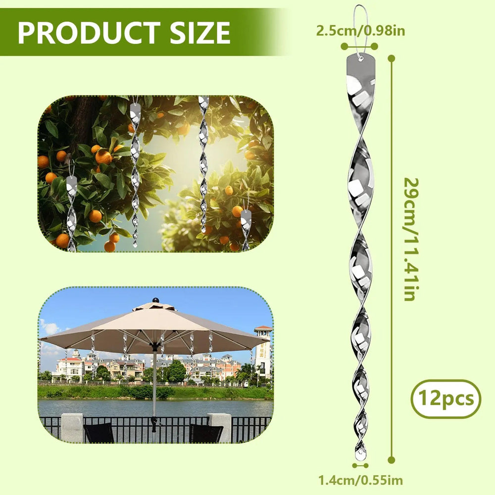 BirdTwist | Reflektierende Vogelabwehr-Spiralstange Decorique.de