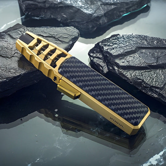 BlazeCore | Winddichter Taschenlampen-Feuerzeug Gold Decorique.de