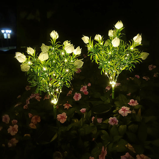 BloomRay | Solar Gartenlicht in Gardenienform Decorique.de