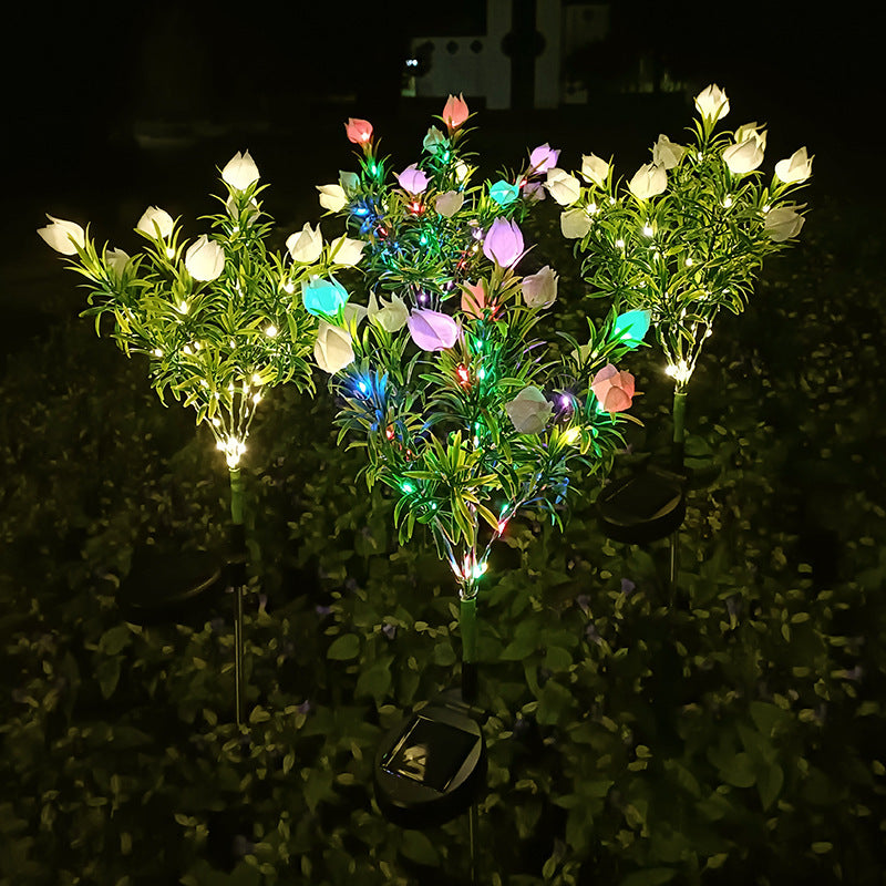 BloomRay | Solar Gartenlicht in Gardenienform Decorique.de