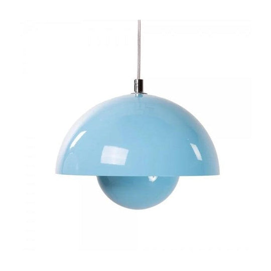 BlossiGlow | Makrone Blume Knospe Design Lampe Hellblau Decorique.de