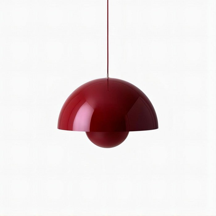 BlossiGlow | Makrone Blume Knospe Design Lampe Rot Decorique.de
