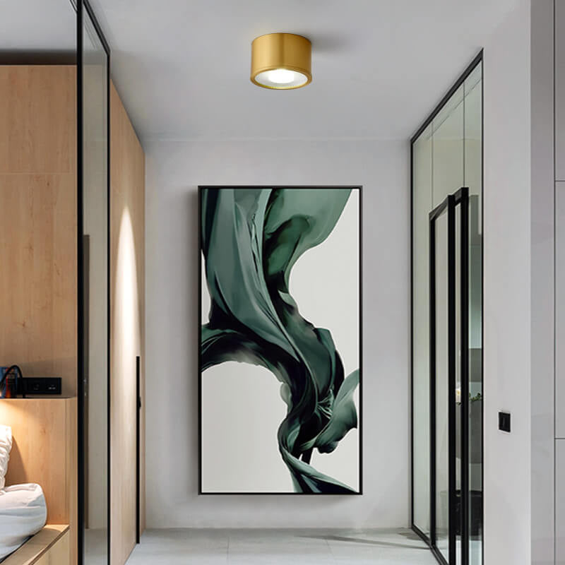 BrassCore | Zylindrische LED-Einbauleuchte aus Messing Groß 230V Neutrales Licht (4000K) Decorique.de