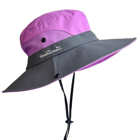 BreezeHat | Faltbarer Sonnenhut mit UV-Schutz Lila Decorique.de