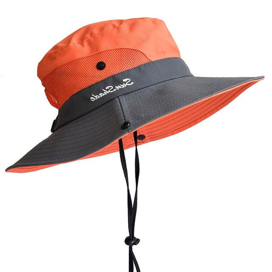 BreezeHat | Faltbarer Sonnenhut mit UV-Schutz Orange Decorique.de