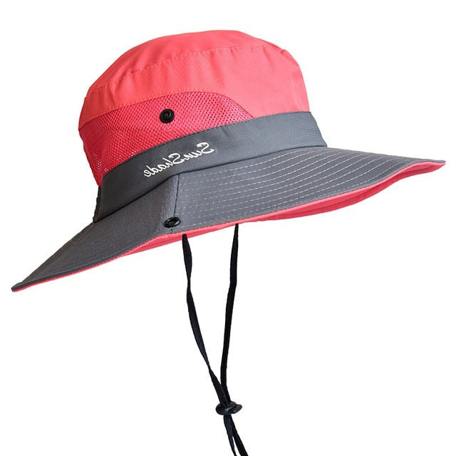 BreezeHat | Faltbarer Sonnenhut mit UV-Schutz Rose Decorique.de