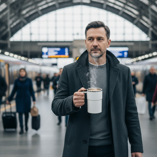 BrewSpin | Selbstrührender Kaffeebecher - Wiederaufladbarer magnetischer Mixer Decorique.de