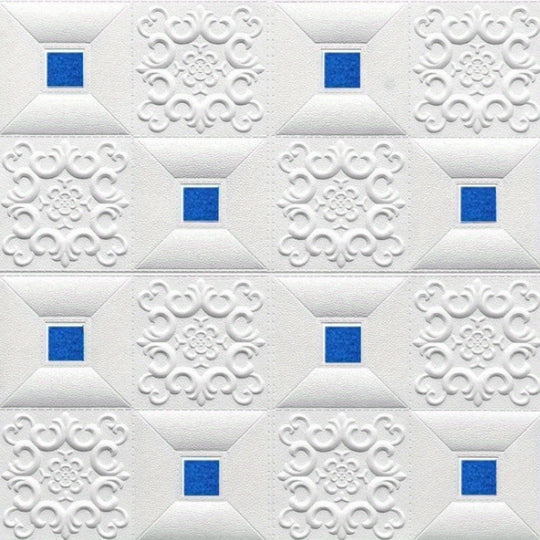 BrickLux | 3D Ziegel Wandtapete – Selbstklebend & wasserfester Blau 70*70 cm Decorique.de