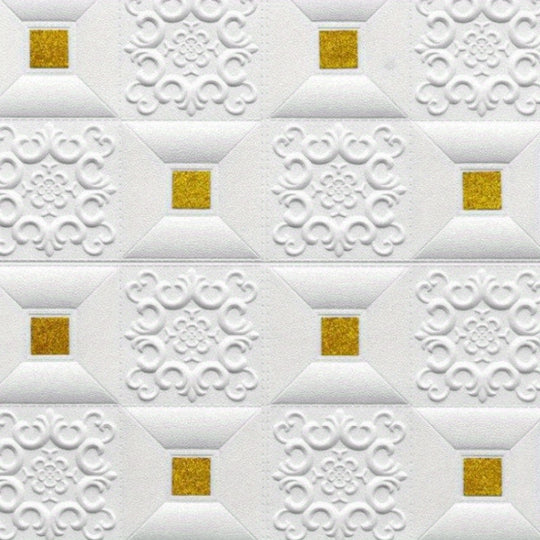 BrickLux | 3D Ziegel Wandtapete – Selbstklebend & wasserfester Gold 70*70 cm Decorique.de