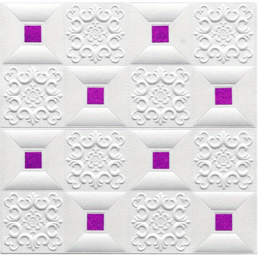 BrickLux | 3D Ziegel Wandtapete – Selbstklebend & wasserfester Lila 70*70 cm Decorique.de