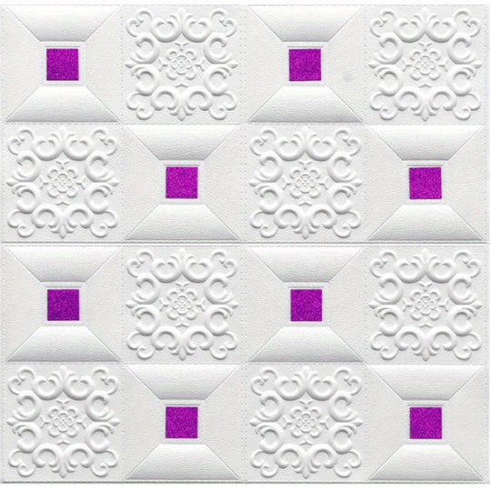 BrickLux | 3D Ziegel Wandtapete – Selbstklebend & wasserfester Lila 70*70 cm Decorique.de