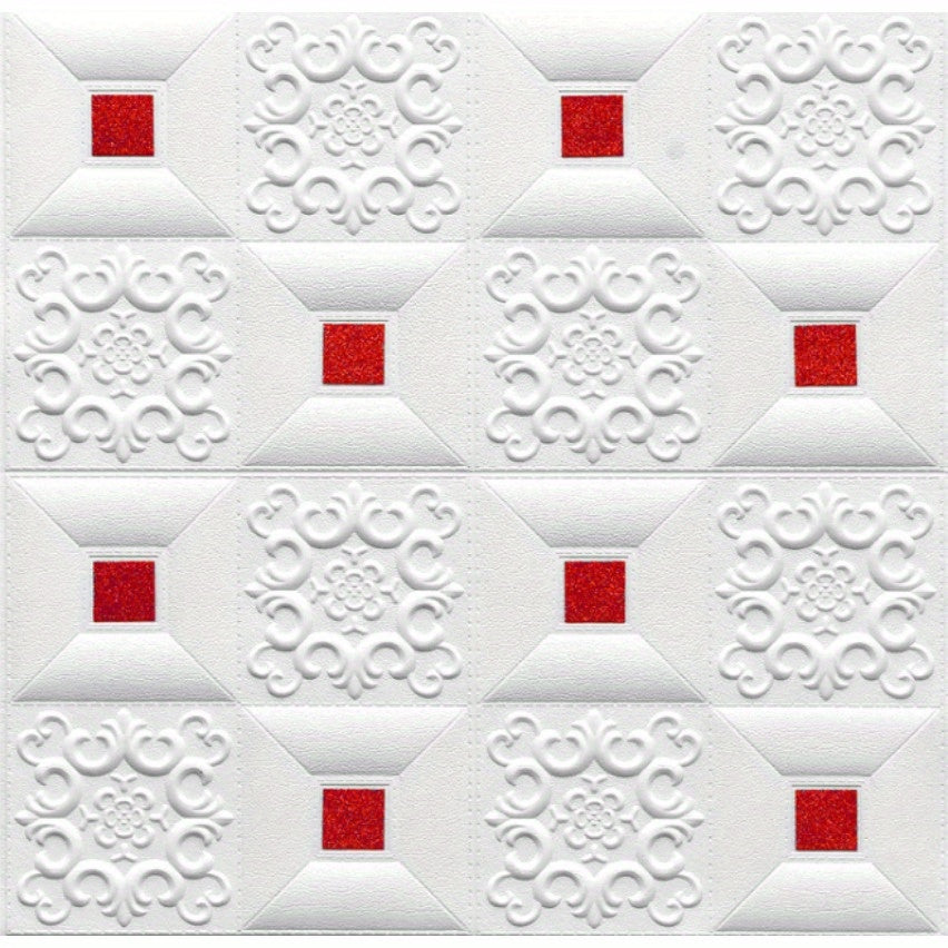 BrickLux | 3D Ziegel Wandtapete – Selbstklebend & wasserfester Rot 70*70 cm Decorique.de