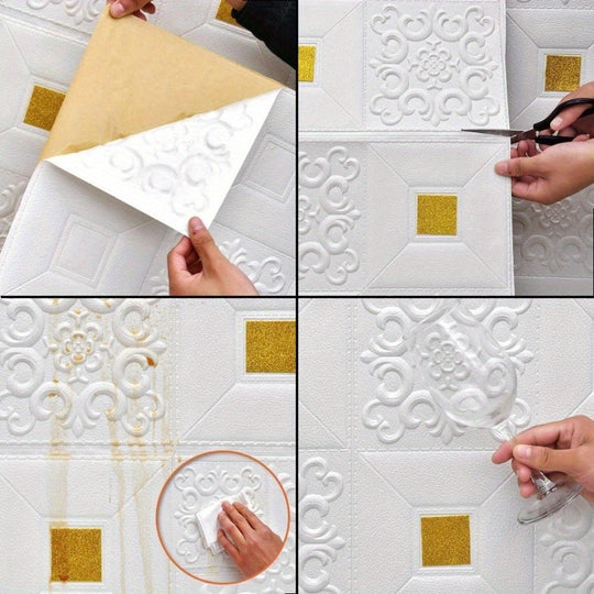 BrickLux | 3D Ziegel Wandtapete – Selbstklebend & wasserfester Decorique.de