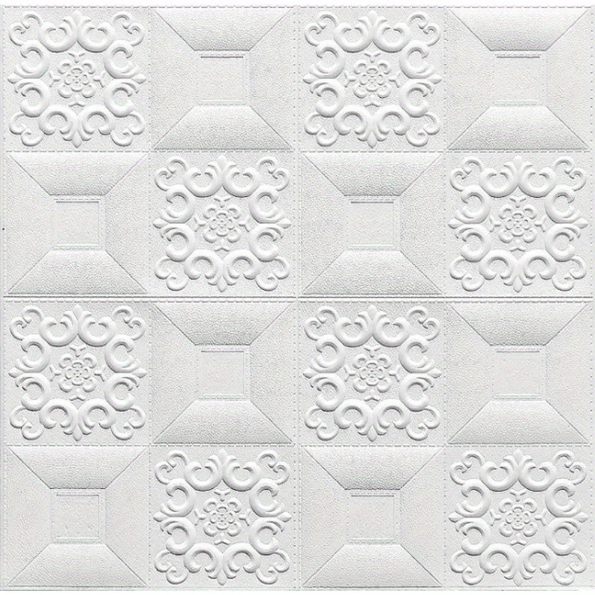 BrickLux | 3D Ziegel Wandtapete – Selbstklebend & wasserfester Weiß 70*70 cm Decorique.de