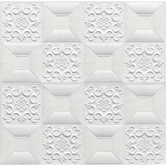 BrickLux | 3D Ziegel Wandtapete – Selbstklebend & wasserfester Weiß 70*70 cm Decorique.de