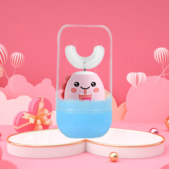 BrightBrush | 360° Rundum-Reinigung Zahnbürste Pink+Staubschutz Decorique.de