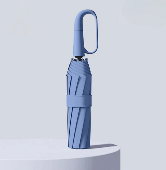 BrightRain | Windfester Regenschirm mit reflektierendem Rand Blau Decorique.de