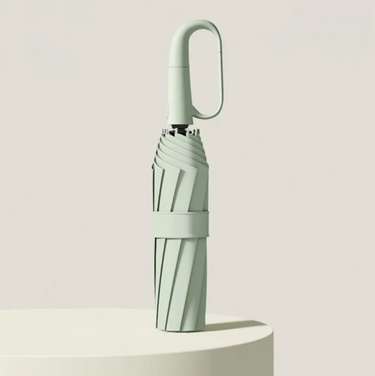 BrightRain | Windfester Regenschirm mit reflektierendem Rand Grün Decorique.de