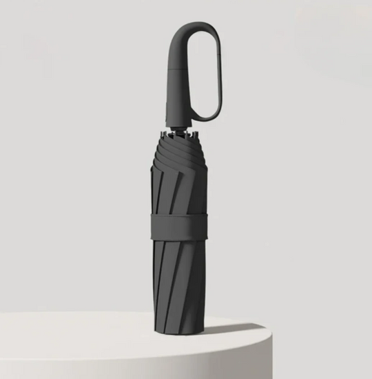 BrightRain | Windfester Regenschirm mit reflektierendem Rand Schwarz Decorique.de