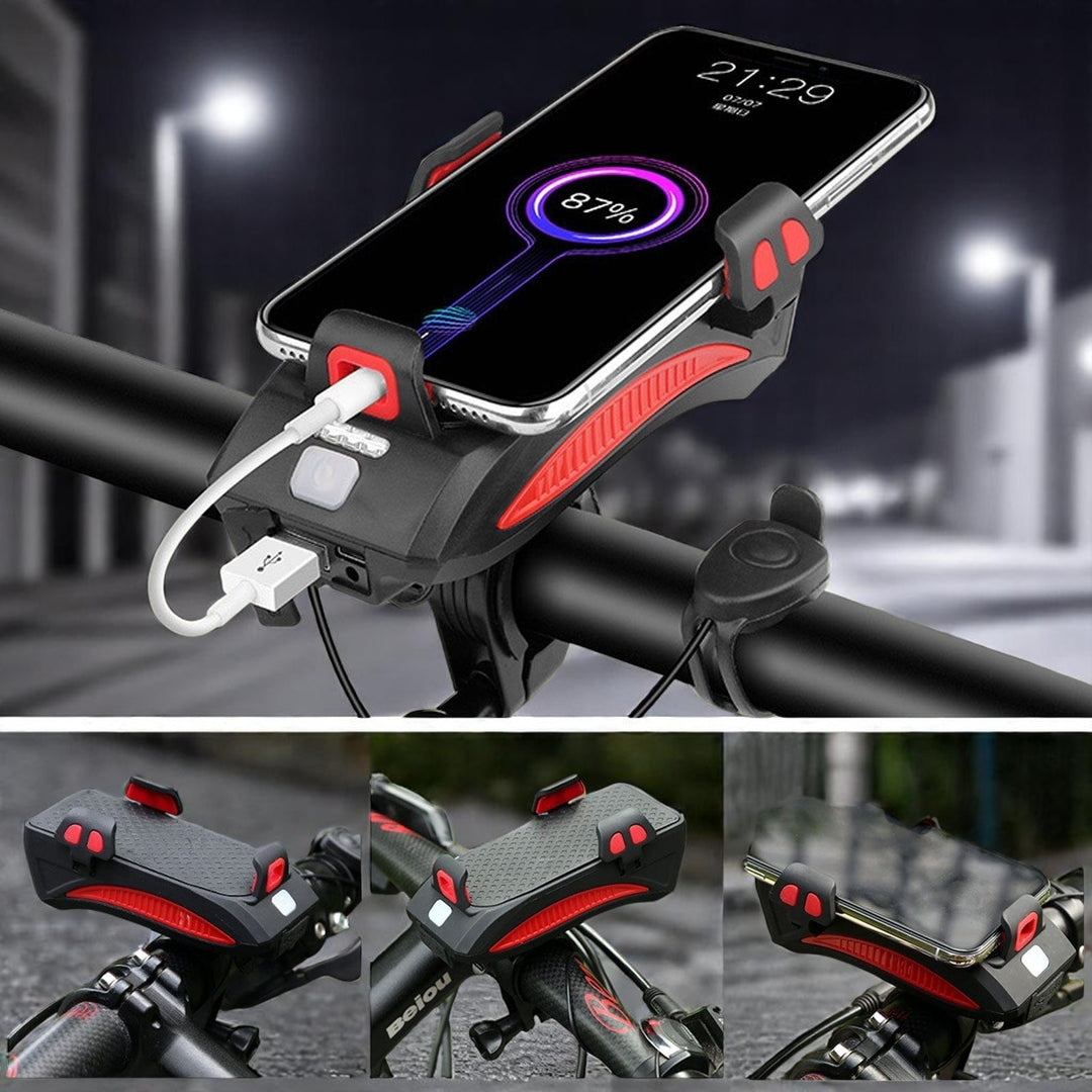 BrightRide | 4-in-1 Fahrradlicht mit Powerbank und 1500 Lumen LED Rot Decorique.de