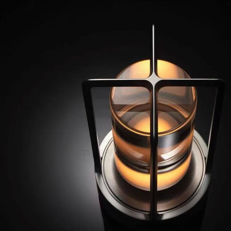 BronzaLight | Wiederaufladbare Acryl Nachttischlampe Schwarz Unendlich dimmbar Decorique.de