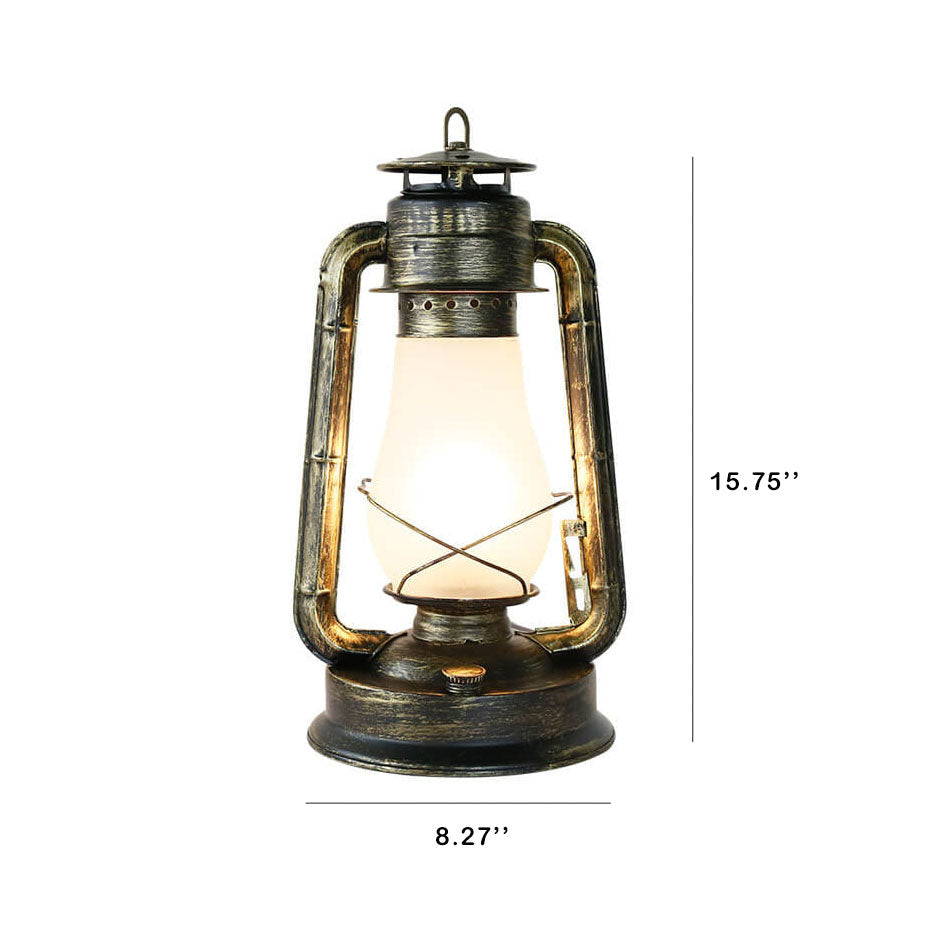 BronzeBlaze | Antike Tischlampe im Kerosin-Stil Decorique.de