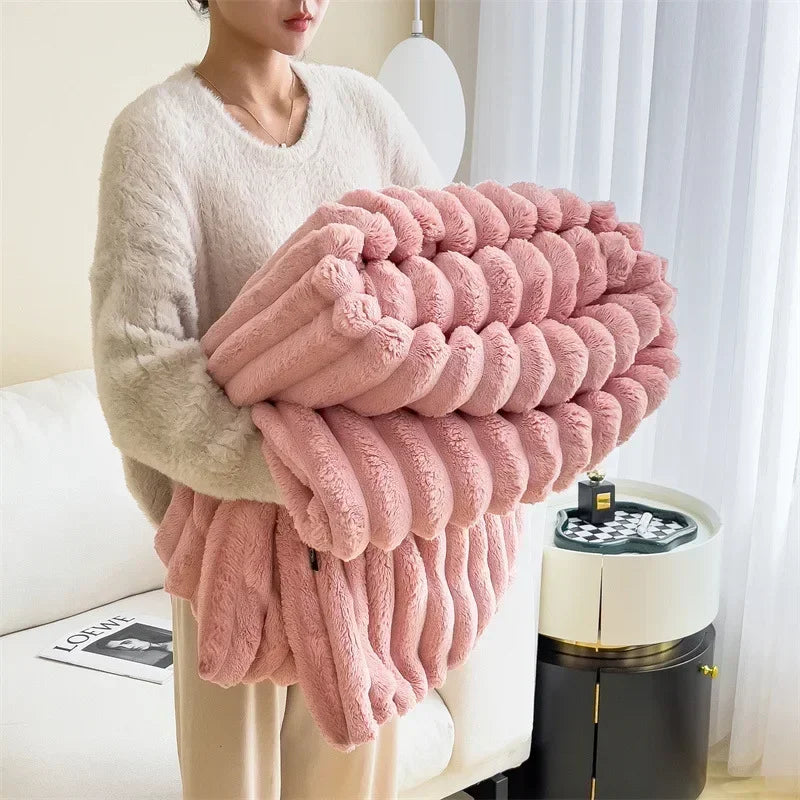 BunnyVelvet | Kuschelige Fleece-Decke Rosa Decorique.de