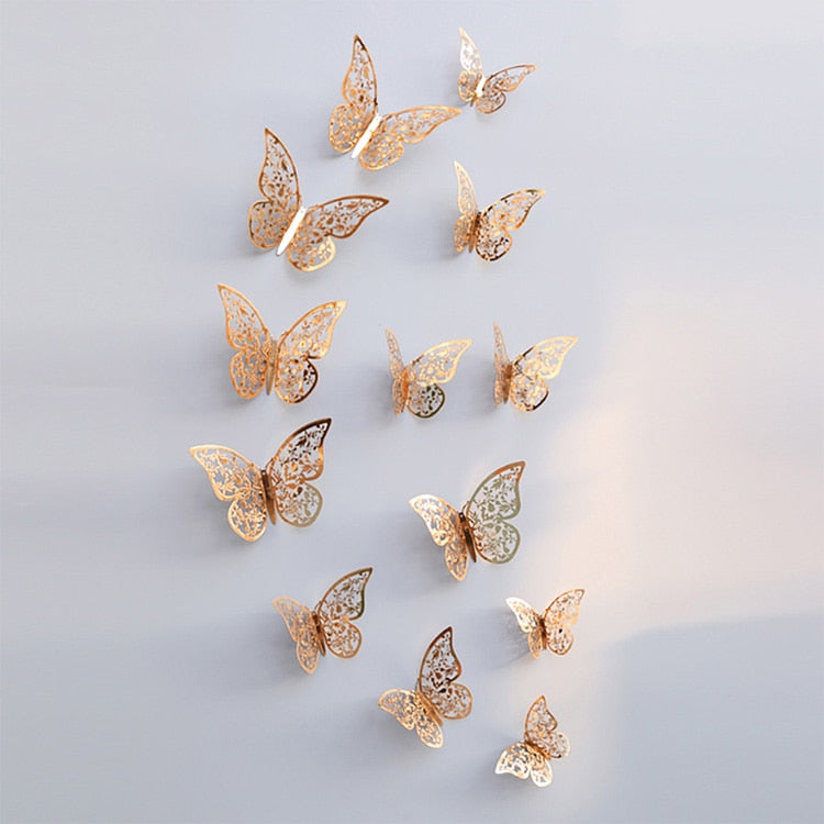 ButterCharm | 3D Schmetterling Wandsticker Champagnergold C Decorique.de