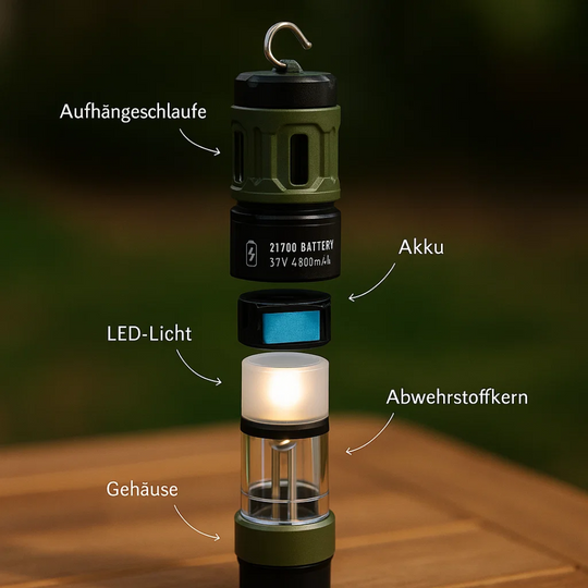 BuzzAway | Wiederaufladbare Outdoor-Mückenabwehrlampe Decorique.de