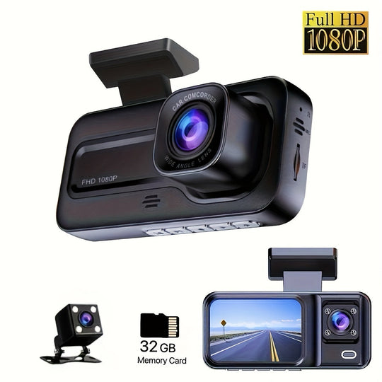 TriCam | 1080P Dash Cam – Front-, Kabinen- & Rückaufzeichnung