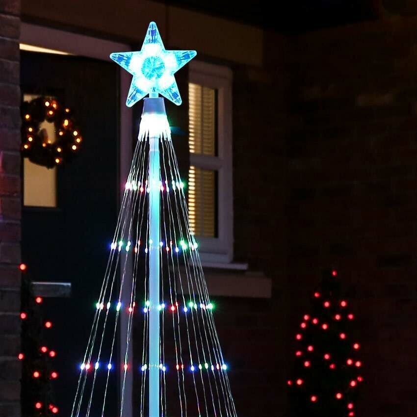 XmasRay | Multicolor LED Animierte Außen Weihnachtsbaum Lichtshow