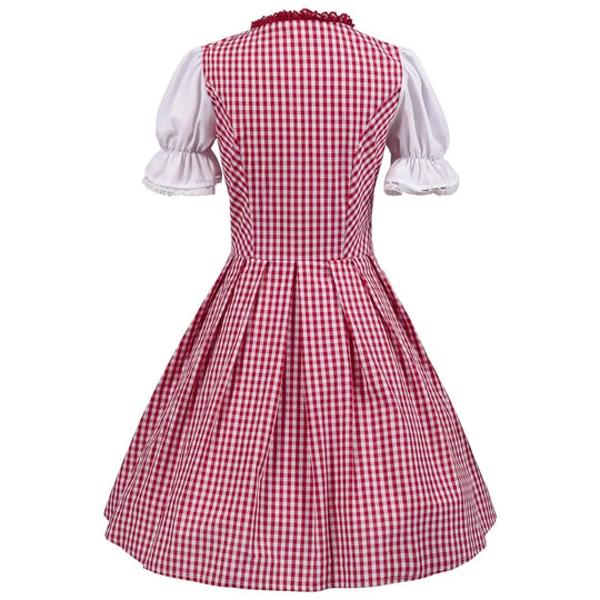 RüschTraum | Kariertes Dirndl mit Rüschen für das Oktoberfest