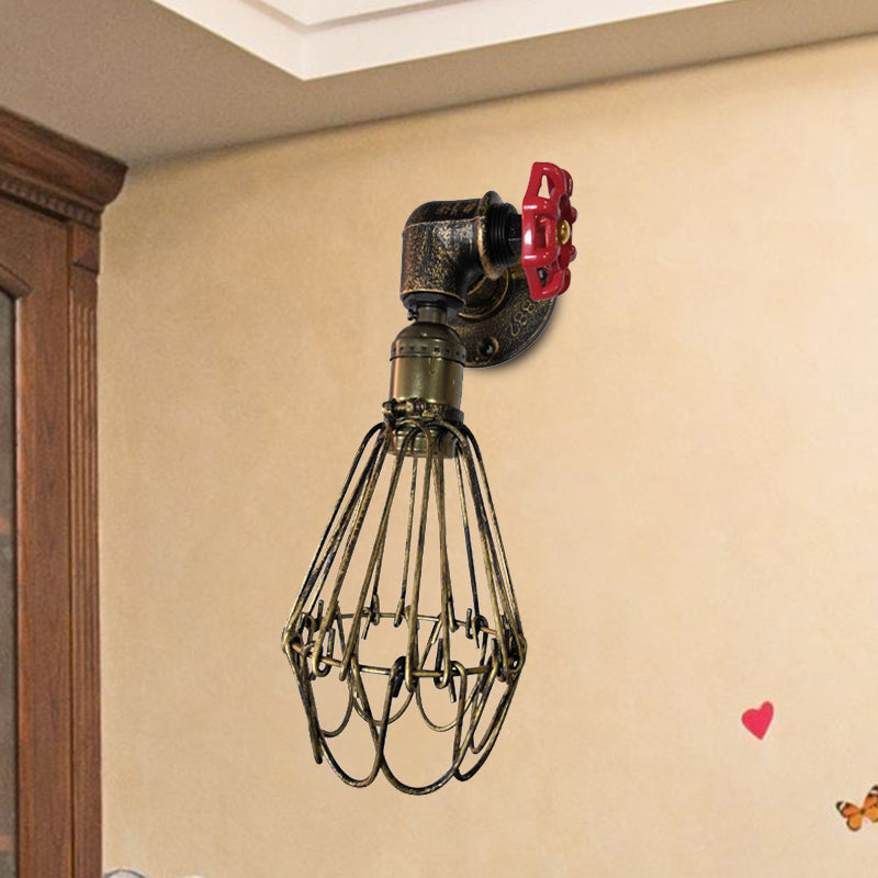 CagedGlow | Wandleuchte – Das konische Käfig-Design mit Vintage-Charme Gold Decorique.de