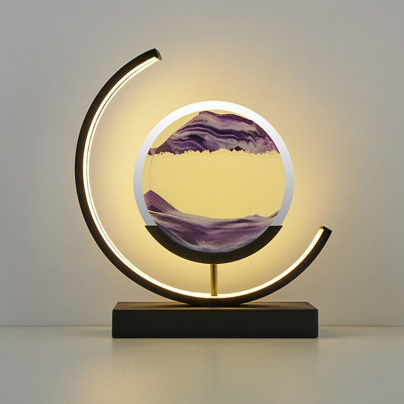 CalmSphere | Beruhigende & Faszinierende Sand-Bordlampe Lila Decorique.de