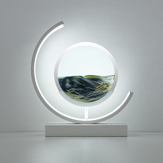 CalmSphere | Beruhigende & Faszinierende Sand-Bordlampe Schwarz Decorique.de