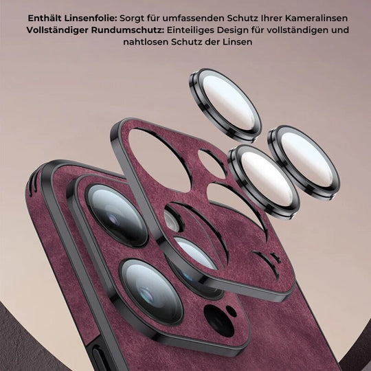 PrimeGuard | Leder iPhone Tasche - Luxuriöser stoßfester Schutz