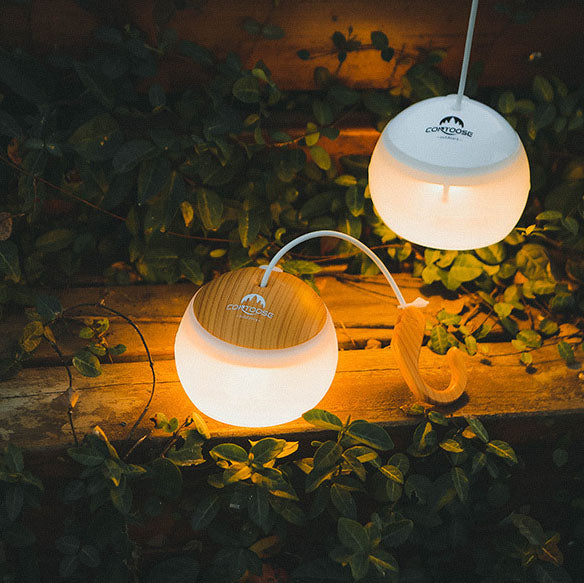 CampHalo | Stilvolle USB-Zeltlampe mit Haken Weiß (USB-Ladung + 3-stufige Dimmung) Decorique.de