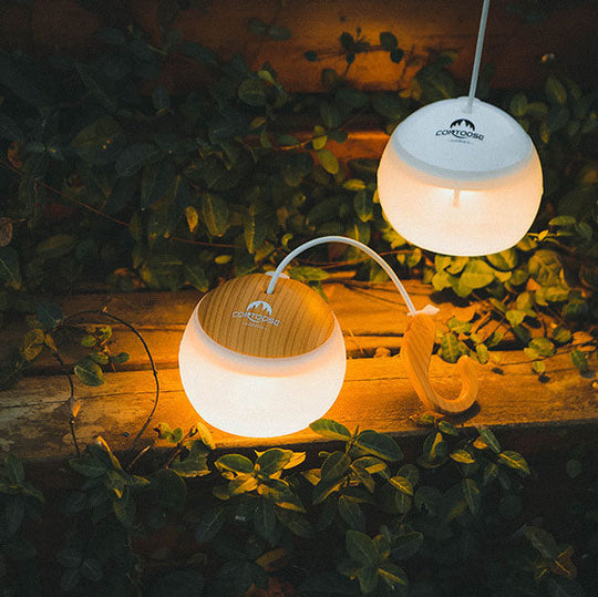 CampHalo | Stilvolle USB-Zeltlampe mit Haken Weiß (USB-Ladung + 3-stufige Dimmung) Decorique.de