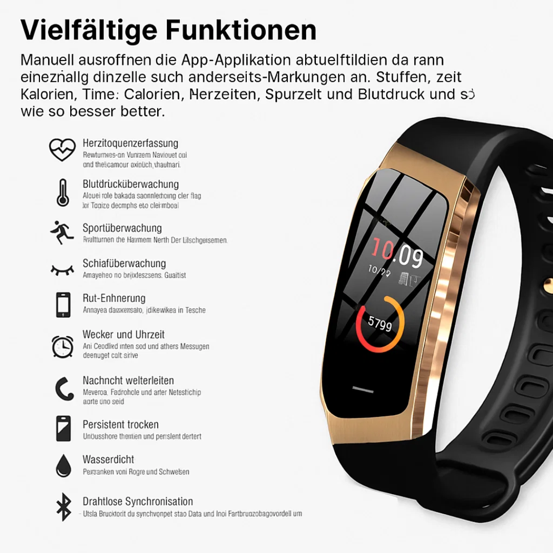 CardioFit | Blutdruck-Smartwatch mit Fitness- & Schlafüberwachung Decorique.de