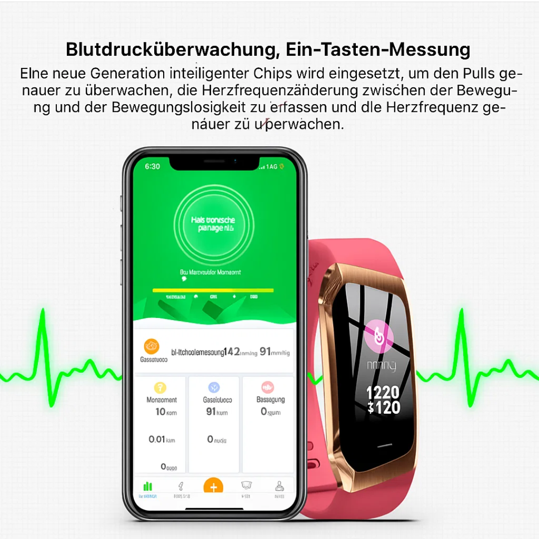 CardioFit | Blutdruck-Smartwatch mit Fitness- & Schlafüberwachung Decorique.de