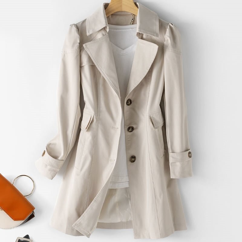 Carmela | Vielseitige Übergangsjacke mit Stil | Damenmode Beige Decorique.de