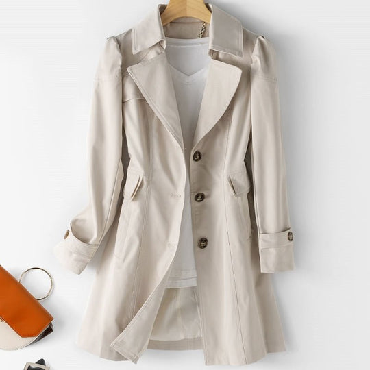 Carmela | Vielseitige Übergangsjacke mit Stil | Damenmode Beige Decorique.de