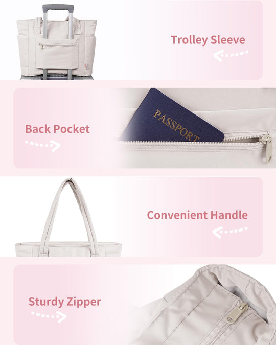 CarryLuxe | Puffer-Tasche – Mit Becherhalter & Laptopfach Decorique.de