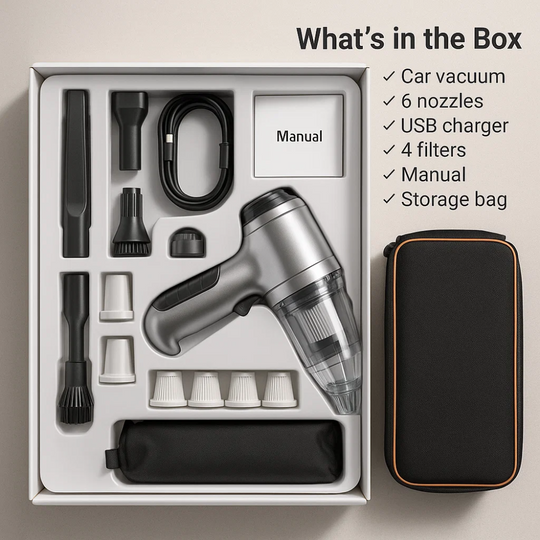 CarVac | Auto-Staubsauger – Kabellos mit 95.000PA Saugkraft Decorique.de