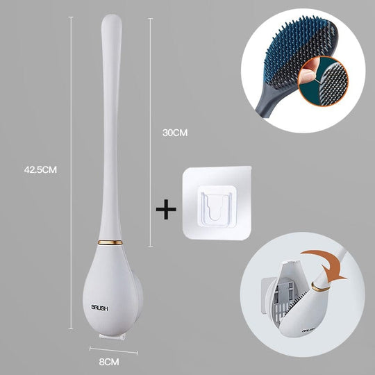 PureBrush | Elegante WC-Bürste mit antibakteriellem Silikonkopf