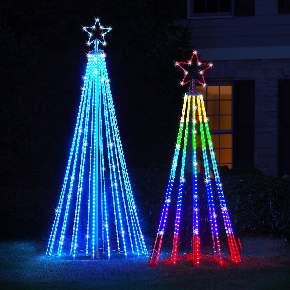 XmasRay | Multicolor LED Animierte Außen Weihnachtsbaum Lichtshow