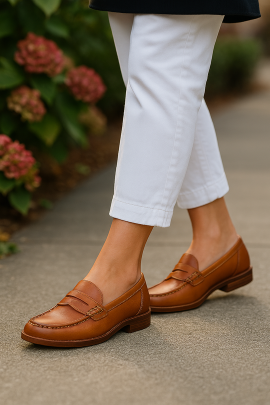 Celestina | Damen-Loafer – Eleganter Komfort aus Echtleder Braun Decorique.de