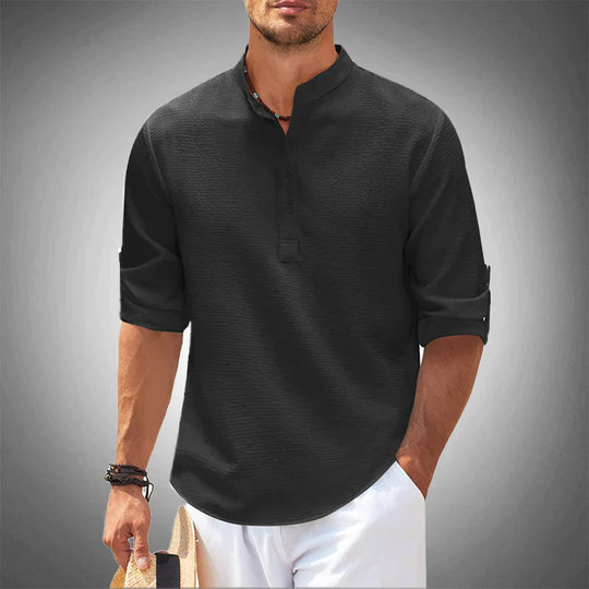 Charles | Leichtes & Stilvolles Sommer-Shirt | Herren Schwarz Decorique.de