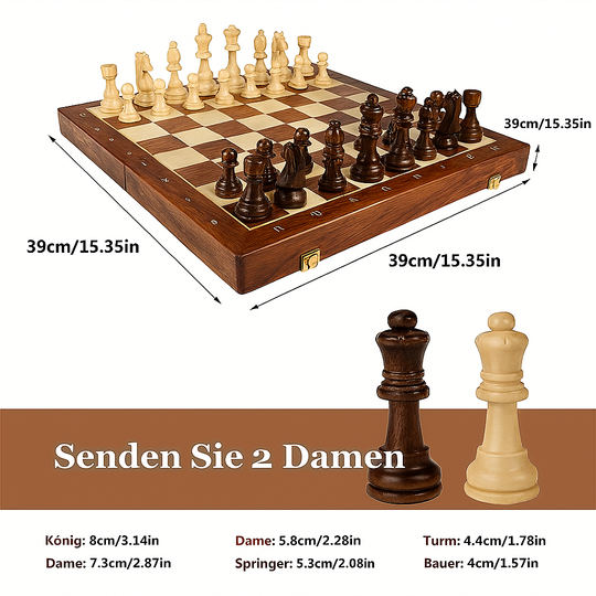 ChessCraft | Schachspiel aus Holz – Handgefertigt & Zeitlos Elegant Decorique.de